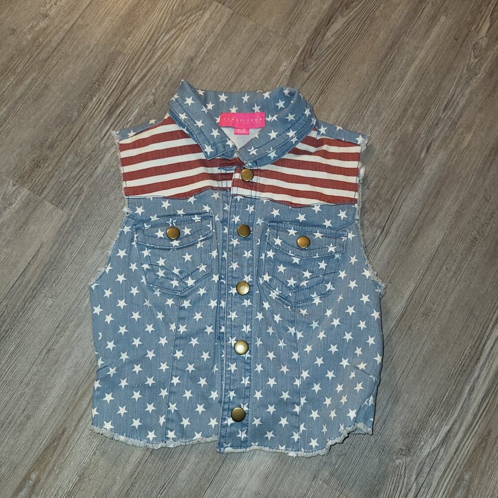 Tinseltown Denim Couture Girls Vest